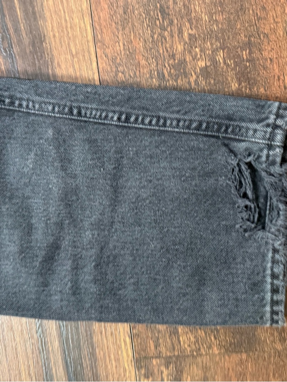 Agolde high-Rise 90s crop Distressed Black Women’s Jeans - Picture 12 of 12